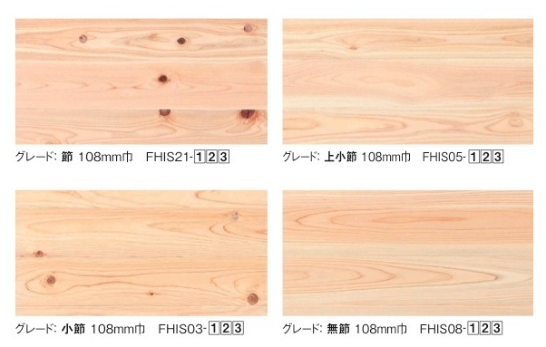 ヒノキ節グレード